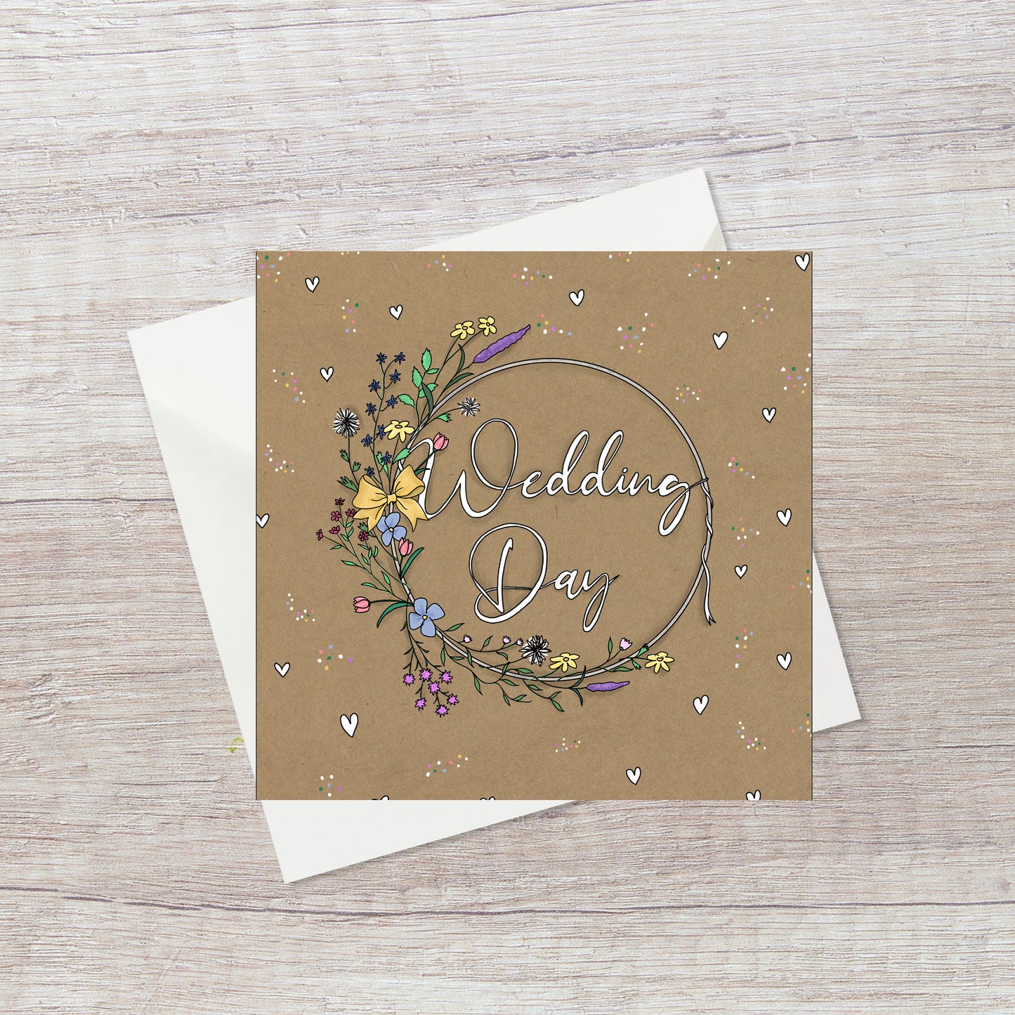 Floral wedding card