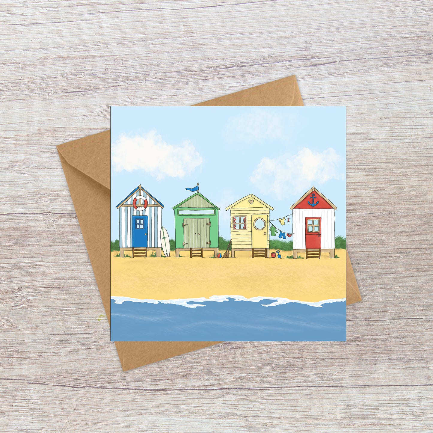 Beach Huts card