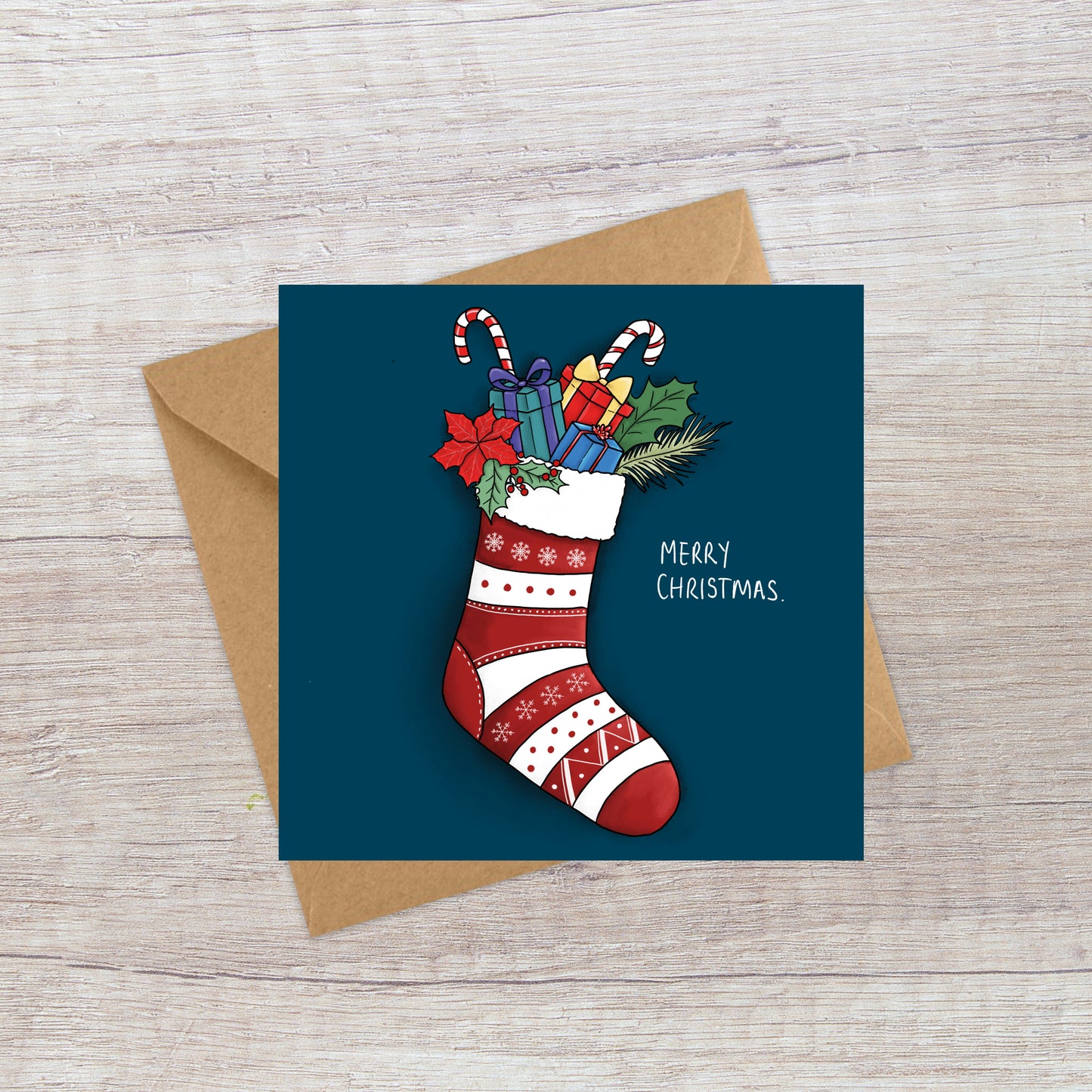 Stocking Christmas card