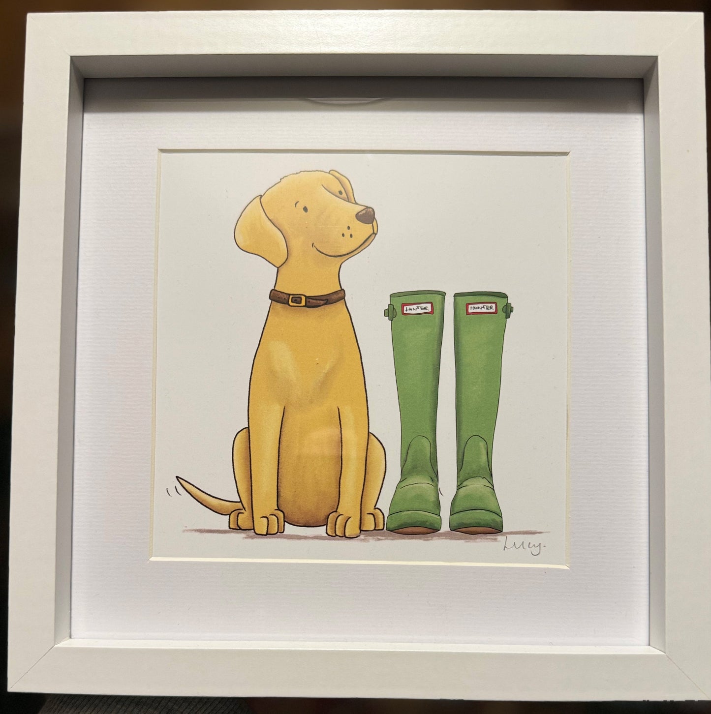 Dogs and Wellies Framed print