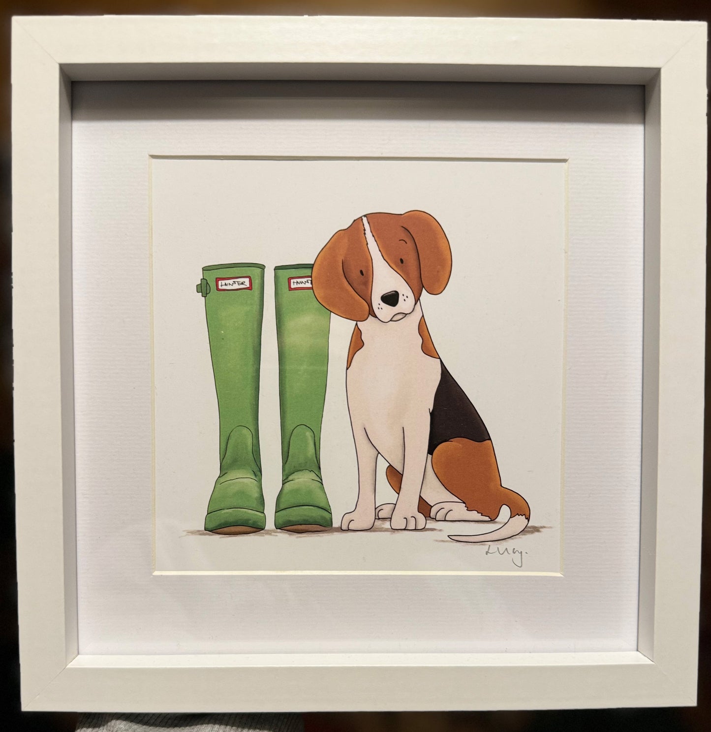 Dogs and Wellies Framed print