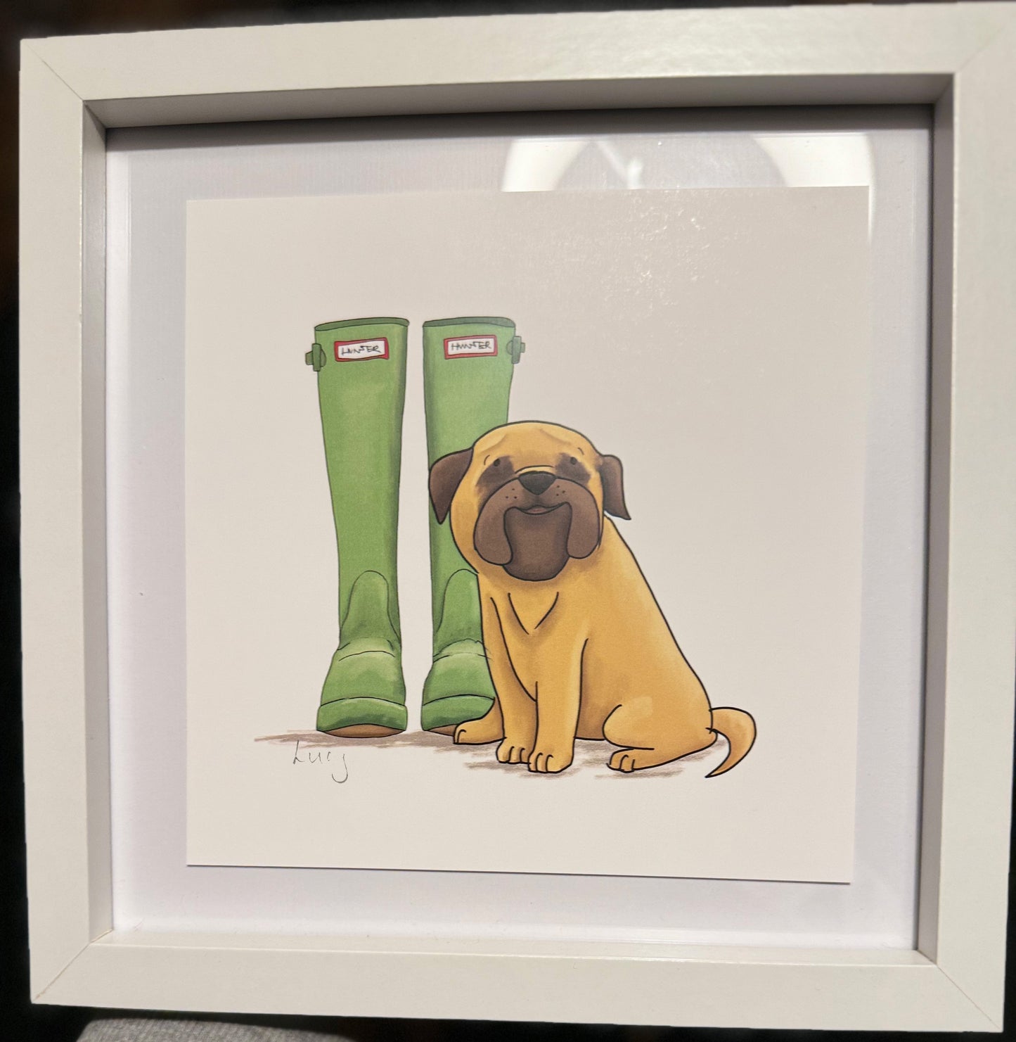 Dogs and Wellies Framed print