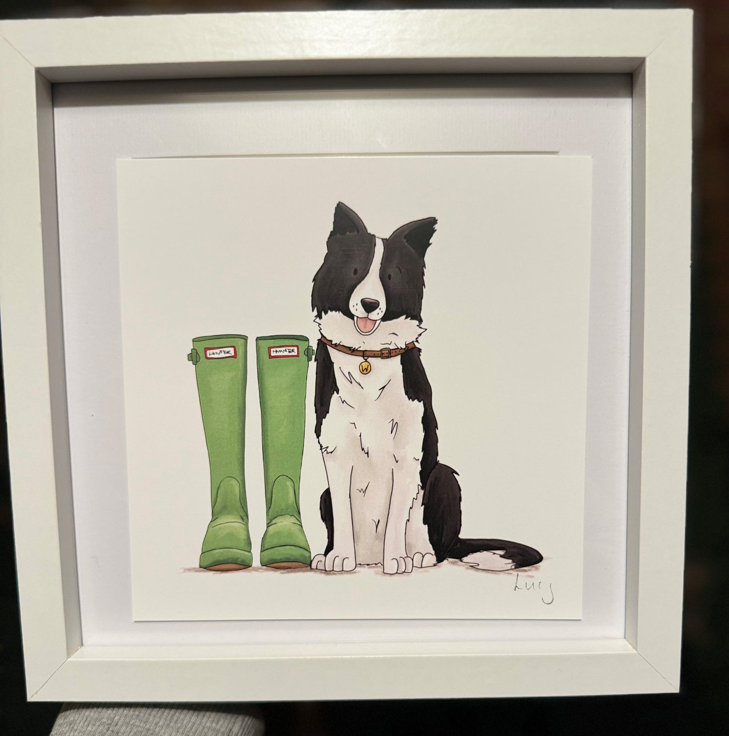 Dogs and Wellies Framed print