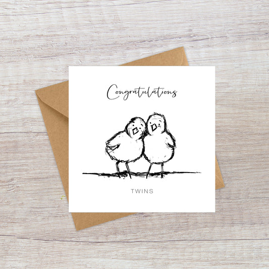 Twins - New Baby card