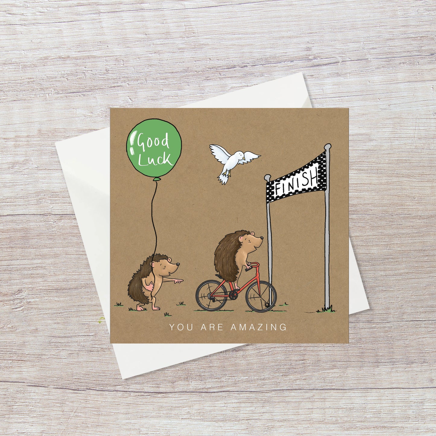 Fun Hedgehogs Good Luck Card