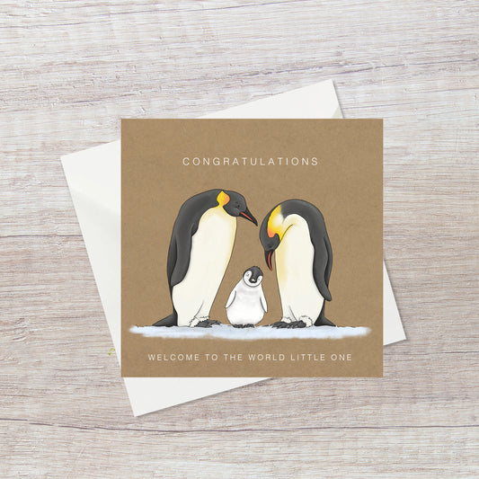 Lovely Penguin New baby card