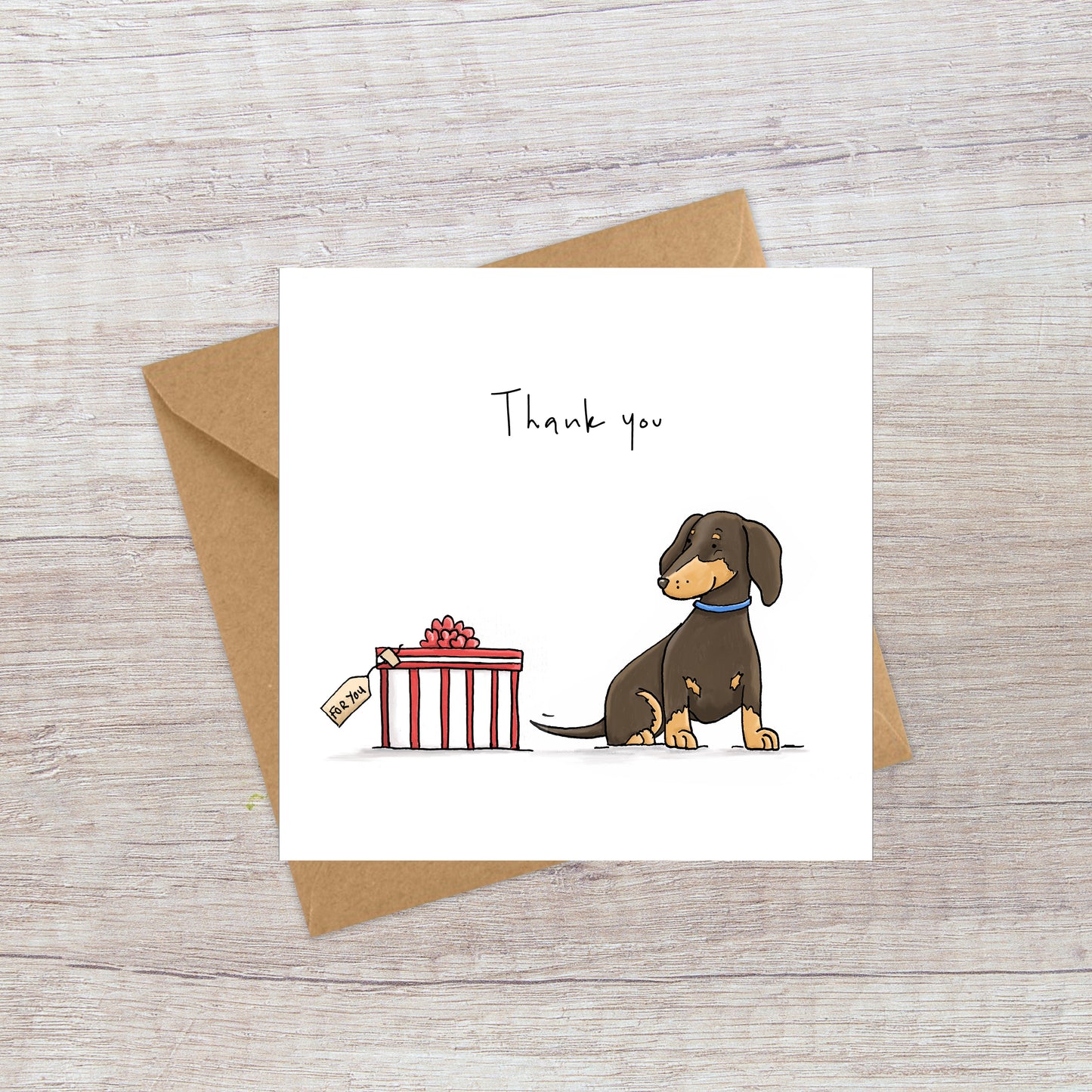 Sausage Dog Thank You Card