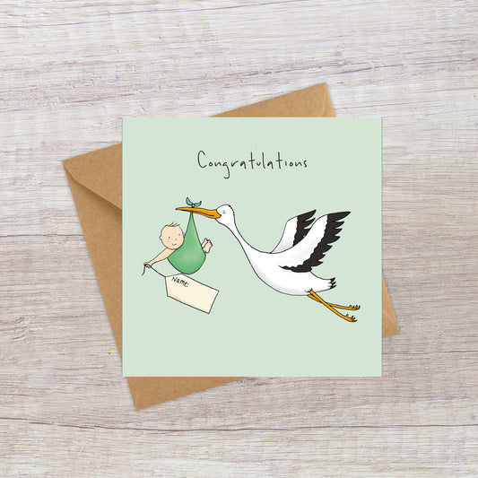New Baby Card - Personalise it yourself