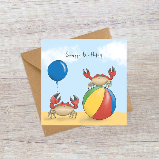 Seaside Crabs Birthday card