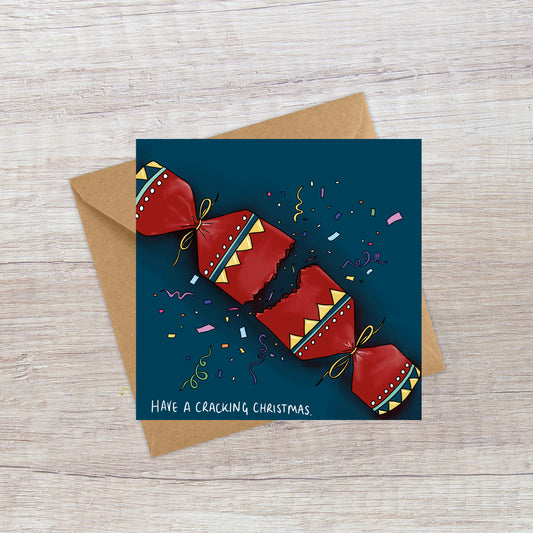 Christmas cracker Christmas card