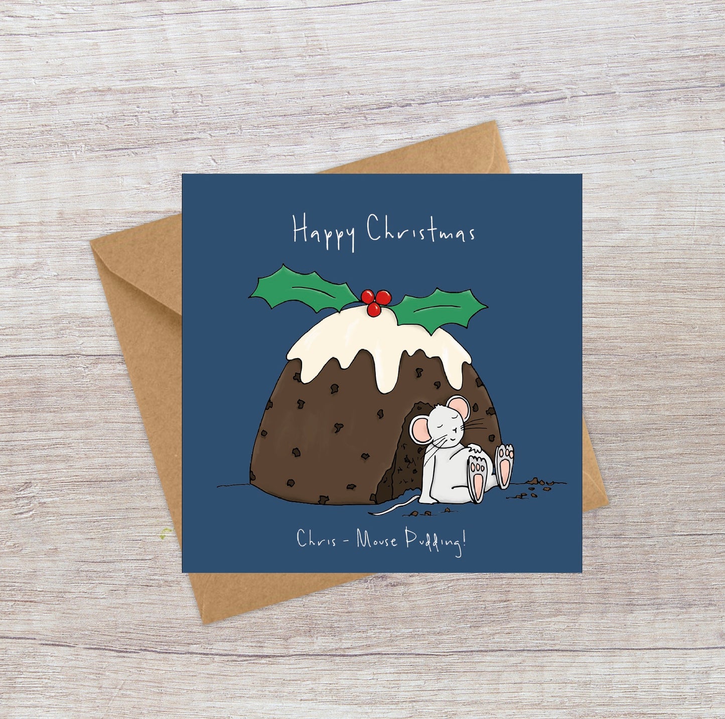 Chris-mouse Pudding Christmas card