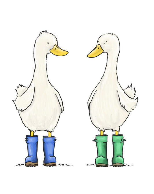 Two Ducks in wellies