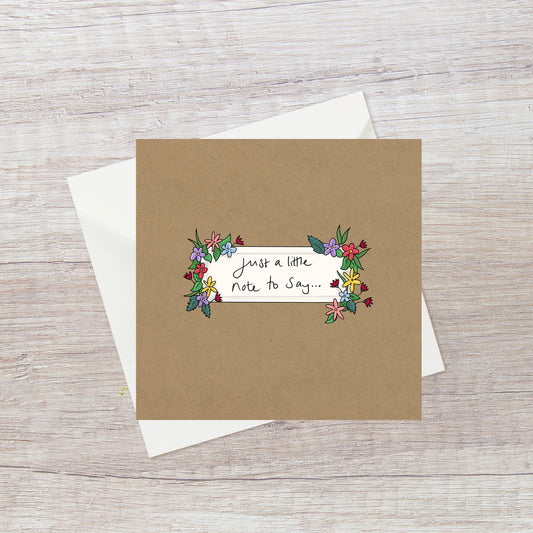 Floral little note