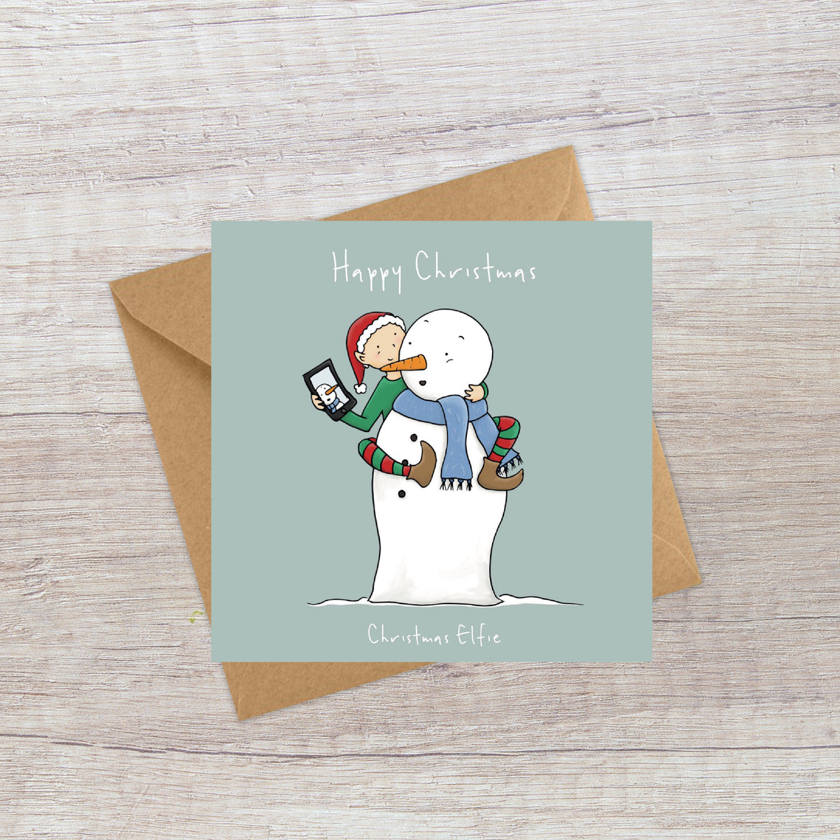 Selfie Elfie Christmas card