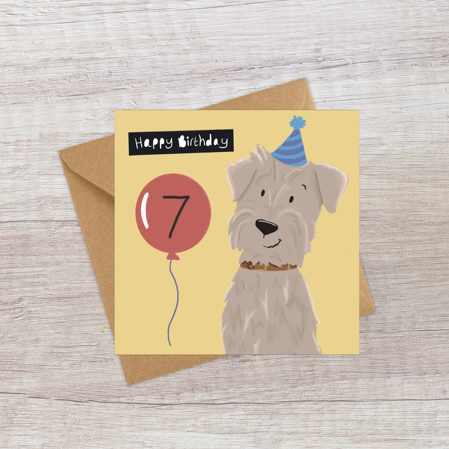 Age 7 Dog Birthday Card