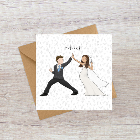 Hitched - Wedding Card